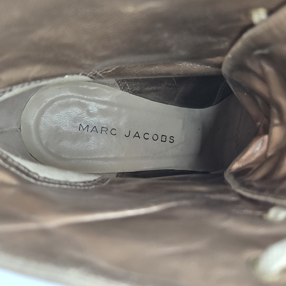 Marc Jacobs Lace-Up Satin Heeled Boots - Picture 11 of 13